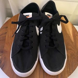 NIKE black mens shoes court legacy canvas